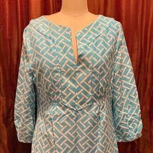 Elizabeth McKay Blue and White Sundress.